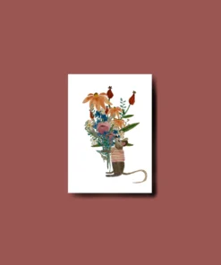 Karinlenaschmid A6 Postkarte | Giraffe auf Zehenspitzen