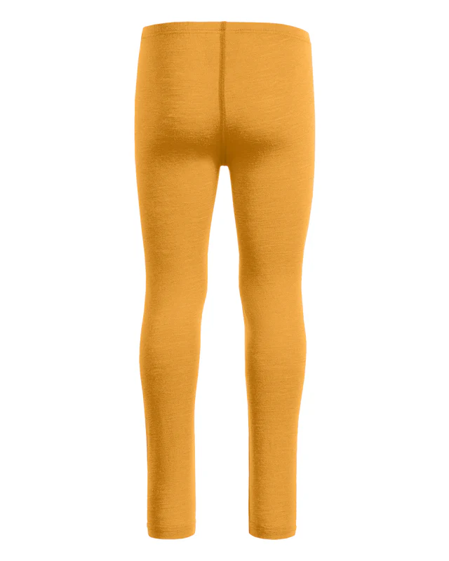 MENIQUE Kinder Leggins Hose 160 Merino | Mustard – Bild 2