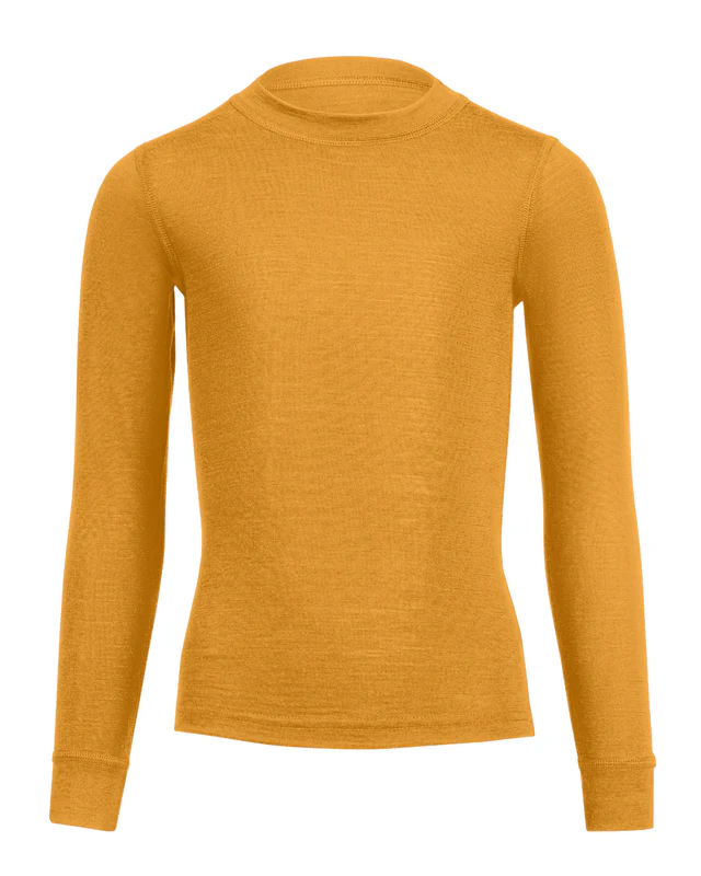 MENIQUE Kinder Langarmshirt 160 Merino | MUSTARD – Bild 5