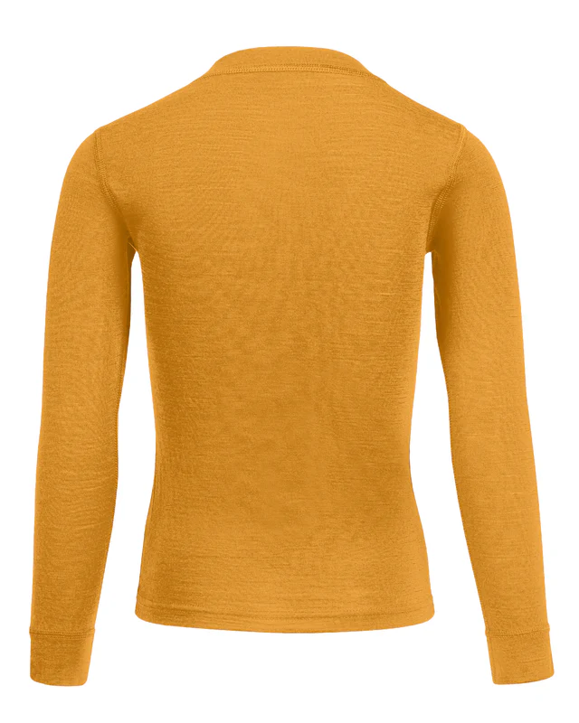 MENIQUE Kinder Langarmshirt 160 Merino | MUSTARD – Bild 6