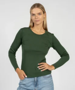 MENIQUE Damen Langarmshirt 160 Merino | Grün