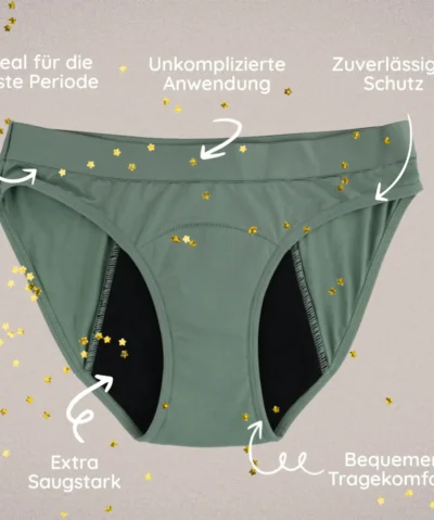 MYLILY Periodenunterwäsche TEENS SLIP | Jade