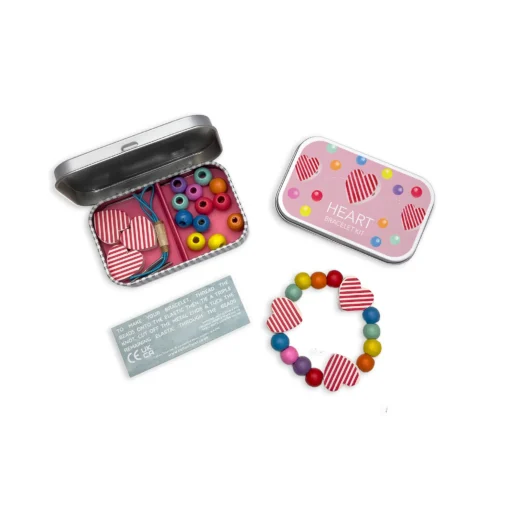 Cotton Twist Holzperlen Kreativ Set Armband Dose | Heart – Bild 5
