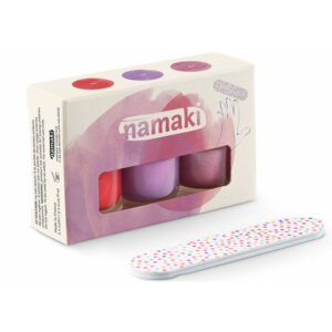 Nagellack auf Wasserbasis von Namaki 3er Set mit Nagelfeile 