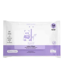 NAÏF Plastikfreie Feuchttücher mit Lotion für Baby & Kind 1 Pack (54stk)