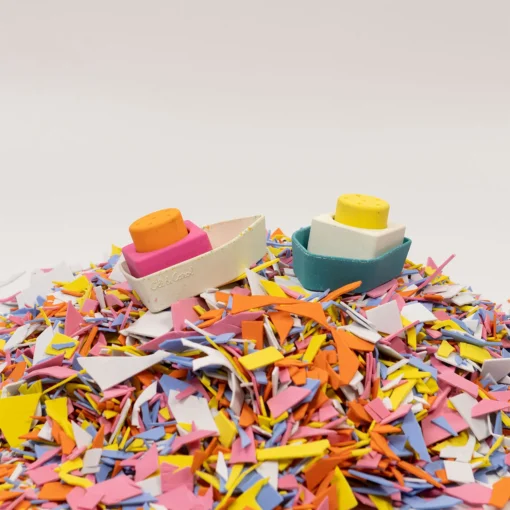 Oli&Carol Upcycled Rubber Bath Toy Boat | Yellow