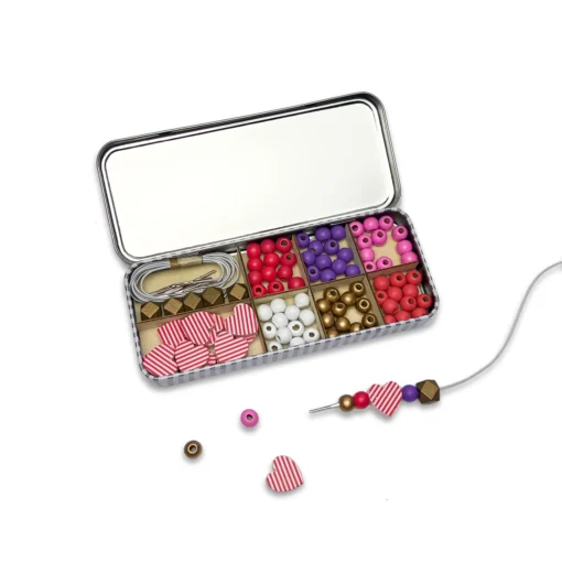 Cotton Twist Holzperlen Armband 5er Set Dose (3-8 J.) | Love & Heart – Bild 4
