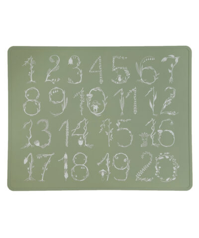 Lille Vilde Spielmatte / Silikonmatte | Zahlen grün
