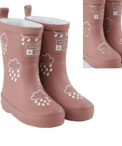 Grass & Air Farbwechsel Winter Gummistiefel | rose