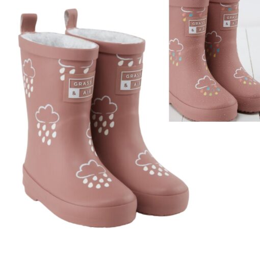 Grass & Air Farbwechsel Winter Gummistiefel | rose