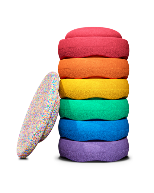 Stapelstein® Super Confetti Rainbow Set 6+1 | Classic