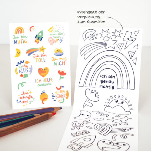 VIERUNDFÜNFZIG Wasserfeste (spülmaschinenfeste) Sticker | Affirmationen