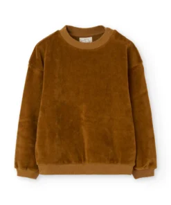 Tiralahilacha Baby Hoodie aus Bio-Velours TINA | Terracotta