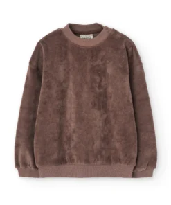 Tiralahilacha Baby Hoodie aus Bio-Velours TINA | Mauve