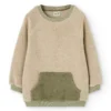 Tiralahilacha Kinder unisex Sherpa Sweatshirt (Bio-Baumwolle) TANIT | Ecru