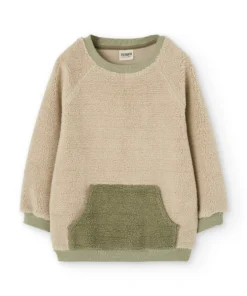 Tiralahilacha Kinder unisex Sherpa Sweatshirt (Bio-Baumwolle) TANIT | Ecru