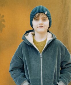 Alternative view of Tiralahilacha Kinder unisex Sherpa Wende Jacke (Bio-Baumwolle) TAKI | Blue