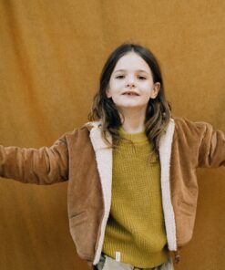 Tiralahilacha Kinder unisex Sherpa Wende Jacke (Bio-Baumwolle) TAKI | Terracotta