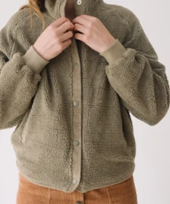 Tiralahilacha ERW Damen Jacke aus Bio-Sherpa TULIPA | Green