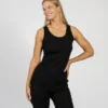 MENIQUE Damen Tank Top 160 Merino | Schwarz