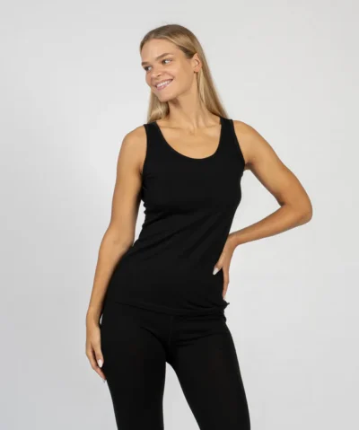 MENIQUE Damen Tank Top 160 Merino | Schwarz