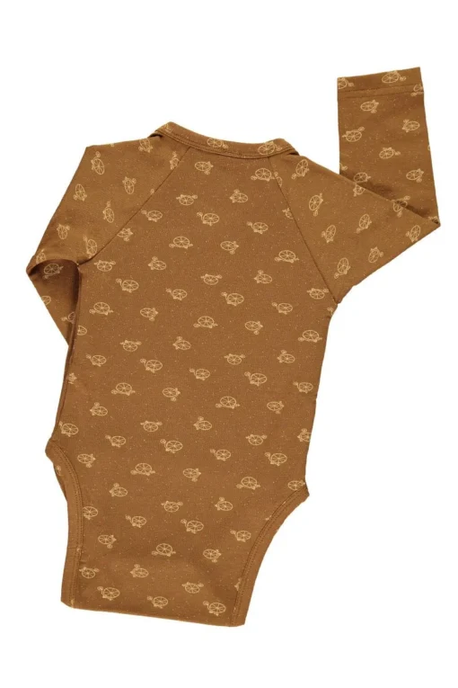 Tiralahilacha Langarm Wickel-Body MARRON | Bicycle Print