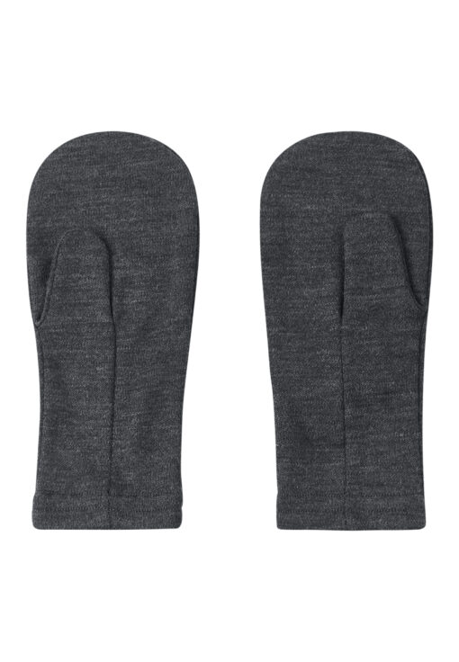 REIMA Kinder Merino Fäustlinge EINO | Black melange