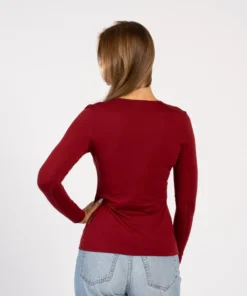 Alternative view of MENIQUE Damen Langarmshirt 160 Merino | cherry