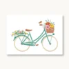 VIERUNDFÜNFZIG Postkarte | Sommer - Fahrrad mit Blumenkorb