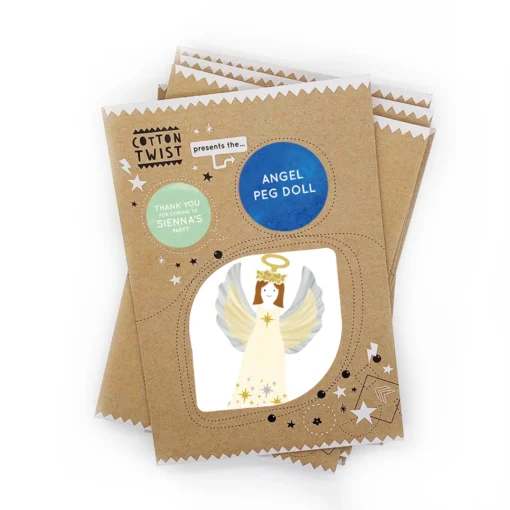 Cotton Twist Kreativ Bastelset Weihnachten (ab 3 J.) | Engel Peg-Puppe – Bild 3