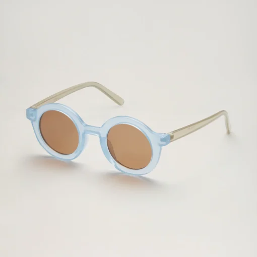 BabyMocs ERW Sonnenbrille ROUND (ab 8 J. - ERW) | Hellblau – Bild 3