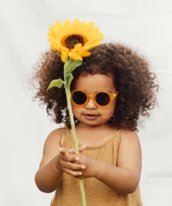 BabyMocs Kinder Sonnenbrille ROUND (1.5-8 J.) | gelb