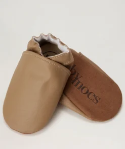 BabyMocs Vegane (Ananasleder) Bafuss Mokassins | cognac