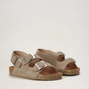 BabyMocs Vegane (Ananasleder) Sandalen VACAY mit Klett | beige