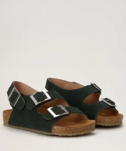 BabyMocs Vegane (Ananasleder) Sandalen VACAY mit Klett | grün