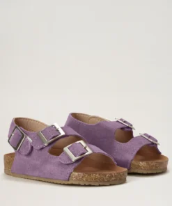 BabyMocs Vegane (Ananasleder) Sandalen VACAY mit Klett | Lila