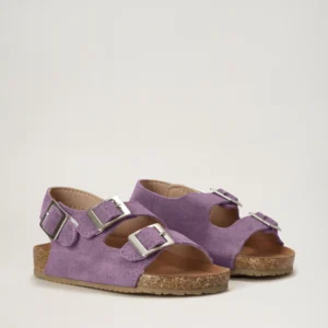 BabyMocs Vegane (Ananasleder) Sandalen VACAY mit Klett | Lila