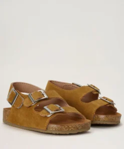 BabyMocs Vegane (Ananasleder) Sandalen VACAY mit Klett | mustard