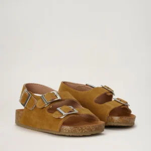 BabyMocs Vegane (Ananasleder) Sandalen VACAY mit Klett | mustard