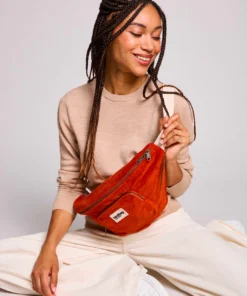 Hindbag Bio Cord Bauchtasche SOFIA XL | Ziegelrot