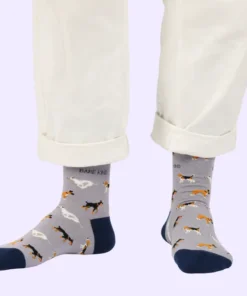 Bare Kind Bambus Socken ERW | Hund lila