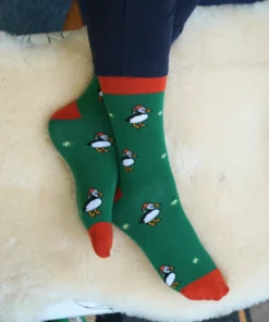 Bare Kind Bambus Socken ERW | Weihnachts-Papageitaucher