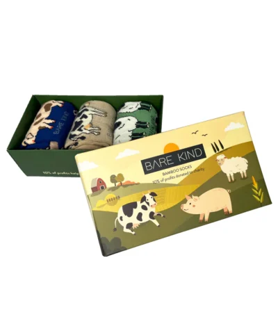 Bare Kind Bambus Socken Geschenkbox | Farm