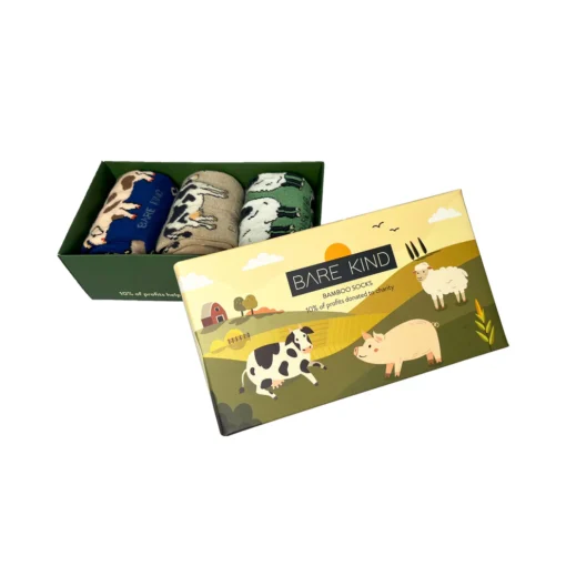 Bare Kind Bambus Socken Geschenkbox | Farm