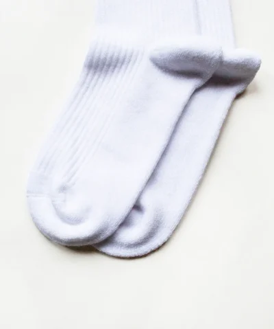 Bare Kind Bambus Socken gerippt ERW | Faultier weiss