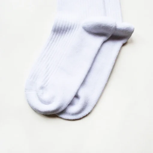 Bare Kind Bambus Socken gerippt ERW | Faultier weiss