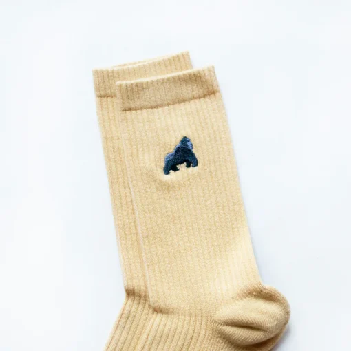 Bare Kind Bambus Socken gerippt ERW | Gorilla beige