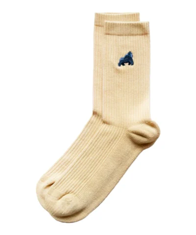 Bare Kind Bambus Socken gerippt ERW | Gorilla beige