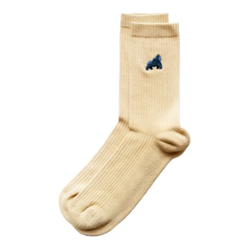 Bare Kind Bambus Socken gerippt ERW | Gorilla beige