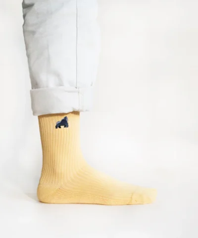 Bare Kind Bambus Socken gerippt ERW | Gorilla beige